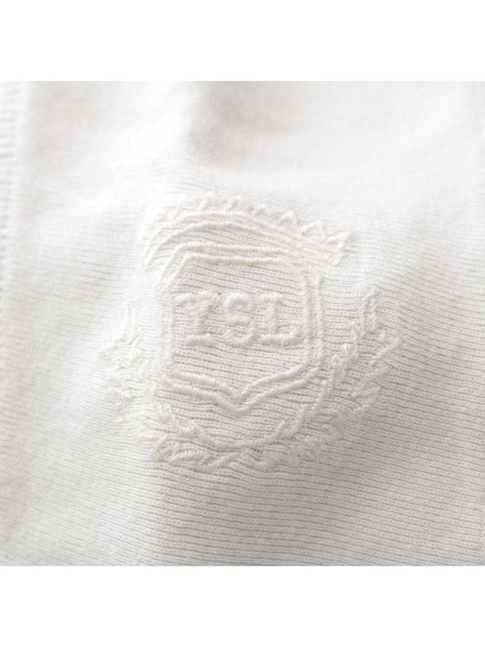 Saint Laurent YSL Logo Embroidery Print Top Short Sleeve Top Off White XS - Picture 8 of 10